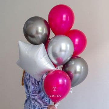 Набор гелиевых шаров «Pink Iron»