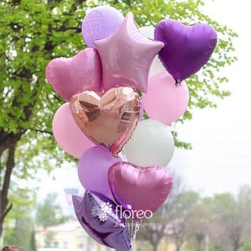 Набор гелиевых шаров «Лавандовое настроение»