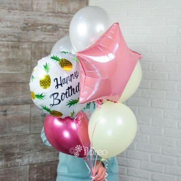 Набор гелиевых шаров «Happy Birthday»
