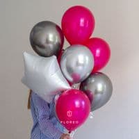 Набор гелиевых шаров «Pink Iron»