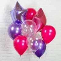 Набор гелиевых шаров «Pink&Purple»