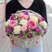 Корзина с цветами 436