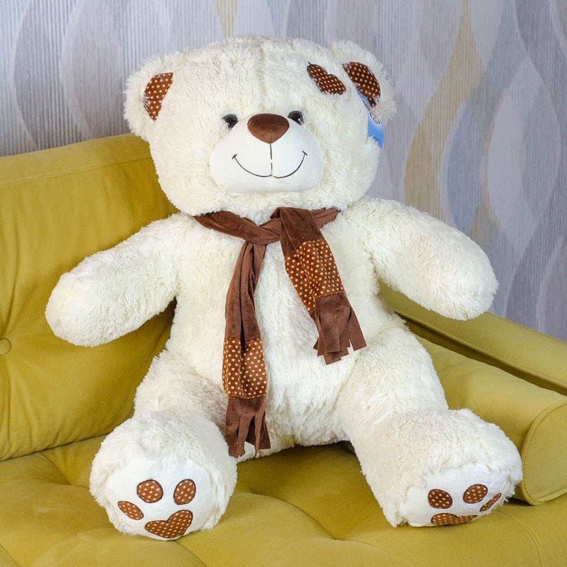 Мишка с шарфиком белый
