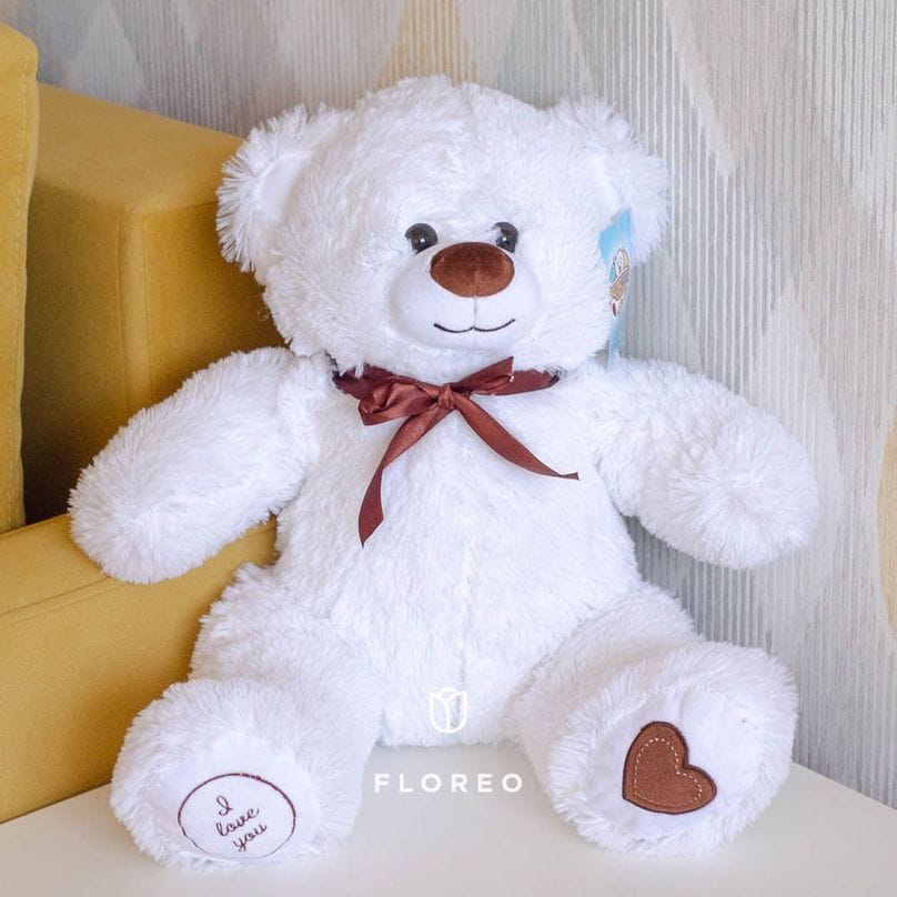 Мишка белый «I love you»