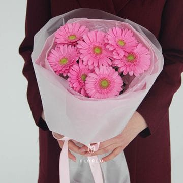 7 мини-гербер в упаковке #730