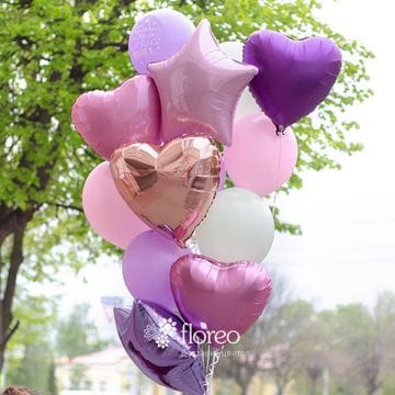 Набор гелиевых шаров «Лавандовое настроение»