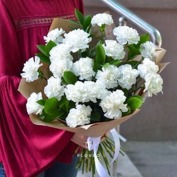 21 гвоздика с зеленью #1174