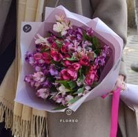 Микс альстромерий в сиреневой гамме