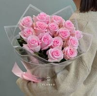 15 нежно-розовых роз/ 864