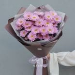 5 сиреневых кустовых хризантем #573