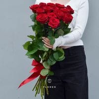 15 красных роз (70 см)