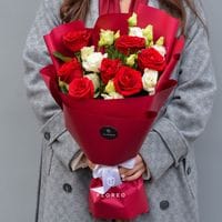 Розы с эустомой #857