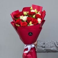 Розы с эустомой #857