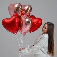Набор гелиевых шаров «7 сердец»