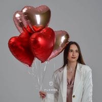 Набор гелиевых шаров «7 сердец»