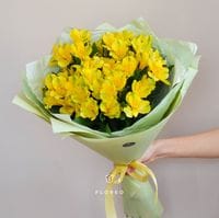 9 желтых альстромерий #1016