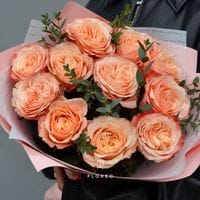 11 роз Кахала с эвкалиптом #248