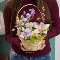 Пасхальная корзиночка с цветами #1096