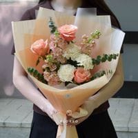 Букет персиковый микс #1118
