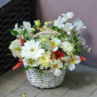 Летняя корзина с цветами #1127