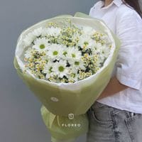 Букет с хризантемами и ромашками #1196