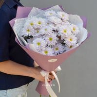 5 кустовых хризантем в упаковке #1232