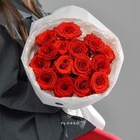 15 алых роз #985