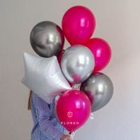 Набор гелиевых шаров «Pink Iron»