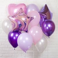 Набор гелиевых шаров «В сиреневых тонах»