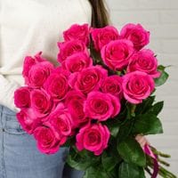 25 малиновых роз