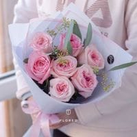 7 пионовидных роз Пинк Охара