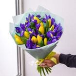 Желтые тюльпаны с ирисами #1046