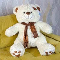 Мишка с шарфиком белый