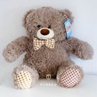 Мишка серый с бантом