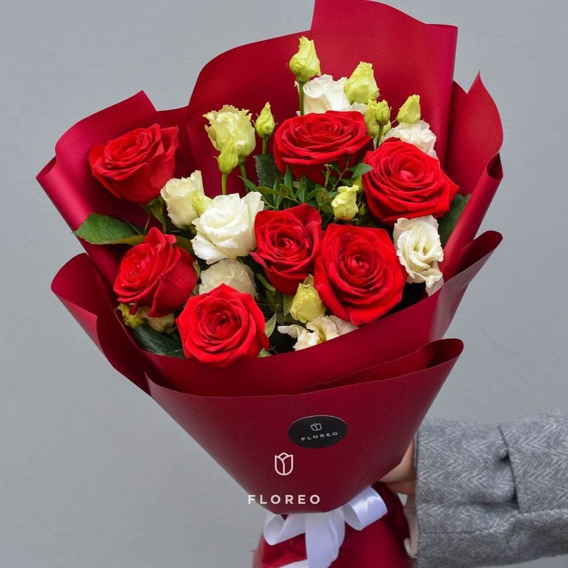 Розы с эустомой/ 857