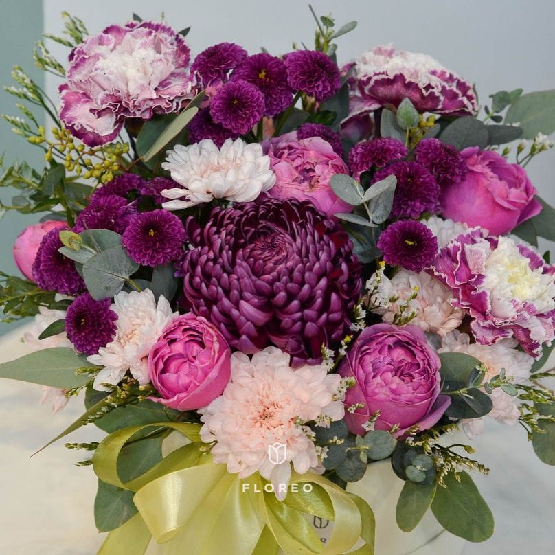 Коробка с цветами 908